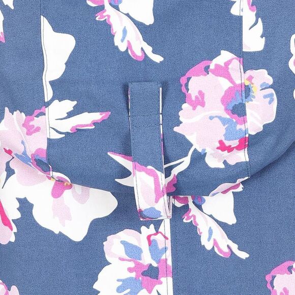 Lazy Jacks Womens/Ladies Floral Long Length Waterproof Jacket / Blue/Pink/White - Picture 3 of 5